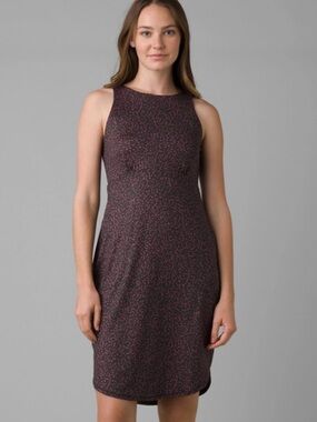 Prana Emerald Lake Sleeveless Tank Dress Active Deep Pine Spots M NWOT